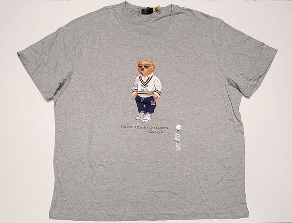 Nwt Polo Big & Tall Tennis Club Prep Style Bear Tee (Grey)