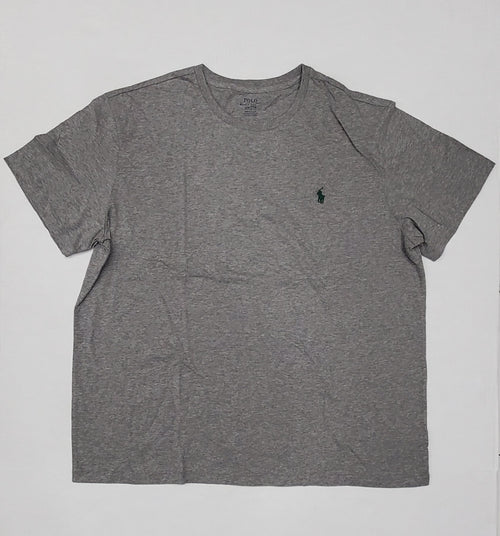 Nwt Polo Ralph Lauren Grey w/Green Small Pony Round Neck Tee - Unique Style