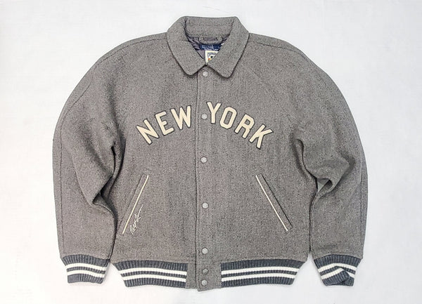 Nwt Polo Ralph Lauren Grey Yankees NY Wool Jacket