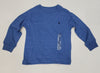 Nwt Kids Polo Ralph Lauren Sky Blue/Navy Small Pony L/S Tee (2T-7) - Unique Style