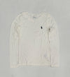 Nwt Girls Polo Ralph Lauren White w/Navy Horse Small Pony L/S Tee (2T-7T)