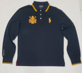 Nwt Polo Ralph Lauren Black Big Pony Custom Fit Rugby - Unique Style
