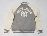 Nwt Polo Ralph Lauren Cream/Grey Yankees Wool Jacket