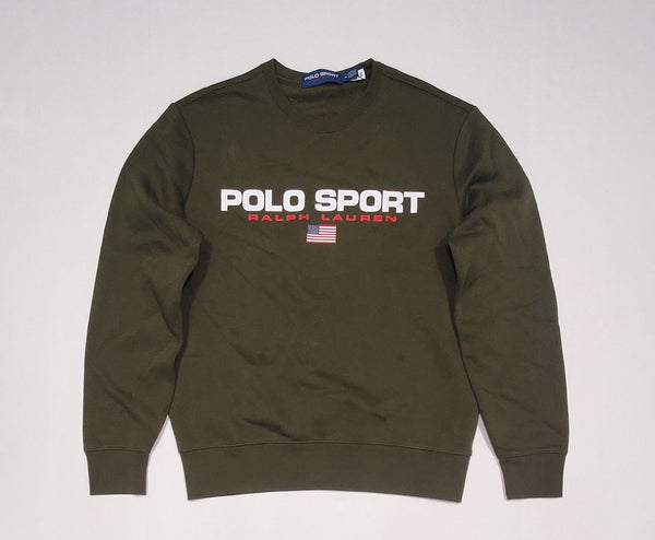 Nwt Polo Ralph Lauren Olive Polo Sport Crew Neck Sweatshirt