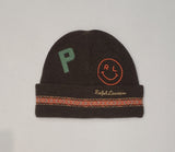 NWT Polo Ralph Lauren Olive Brown RL Smiley Patch Skully - Unique Style