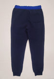 Navy Polo Ralph Lauren fleece joggers with American patch, featuring a relaxed fit and sporty design.