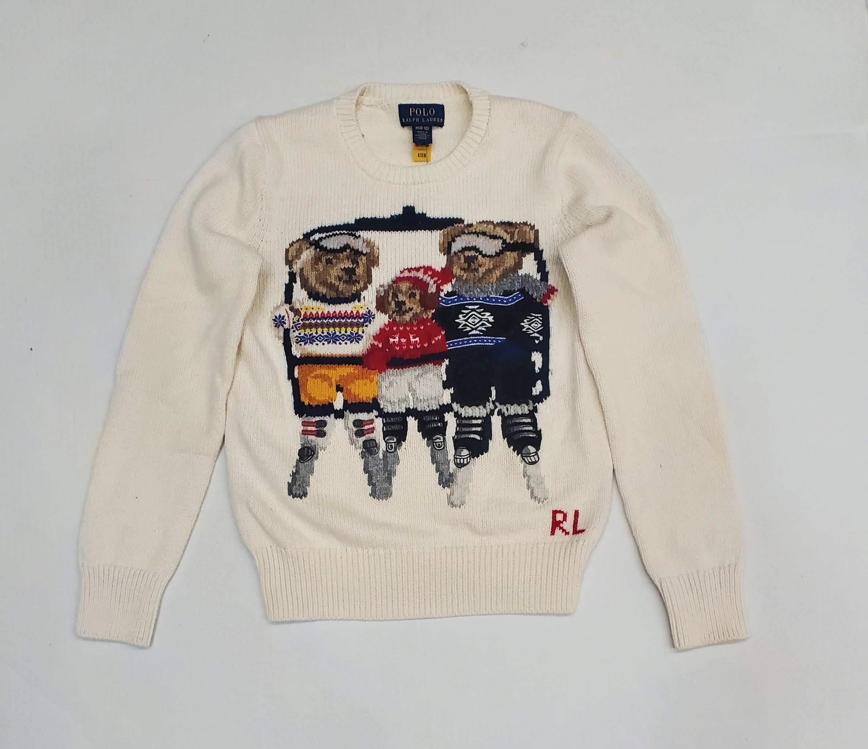 メーカー Nwt Kids (8-20 Sweater Bear Triple Lauren Ralph Polo ぬいぐるみ