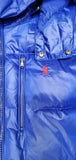 Nwt Polo Ralph Lauren Glossy Blue Small Pony Hoodie Down Jacket