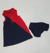 Nwt Kids Polo Ralph Lauren Navy/Red Dress w/Underwear (0-24 Months) - Unique Style