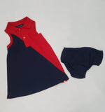 Nwt Kids Polo Ralph Lauren Navy/Red Dress w/Underwear (0-24 Months)