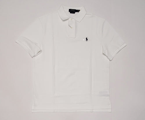 Nwt Polo Ralph Lauren White w/ Blue Small Pony Classic Fit Polo