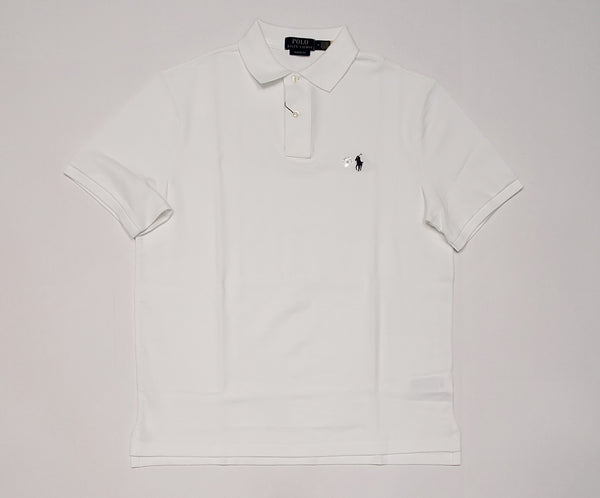 Nwt Polo Ralph Lauren White w/ Blue Small Pony Classic Fit Polo