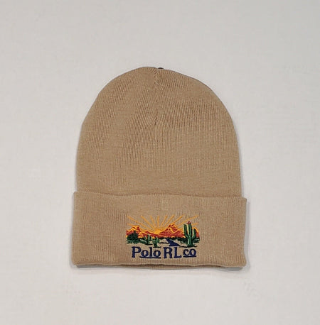 NWT Polo Ralph Lauren Khaki Southwestern Desert Patch Skully - Unique Style