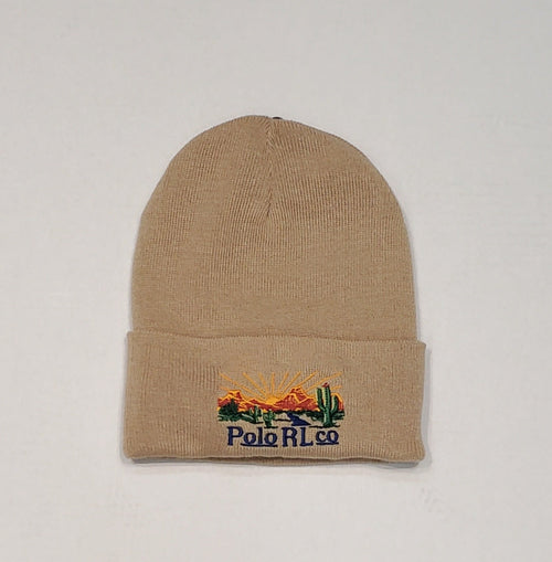 NWT Polo Ralph Lauren Khaki Southwestern Desert Patch Skully - Unique Style