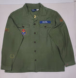 Nwt Polo Ralph Lauren Peace Love Polo Embroidered Classic Fit Army Shirt - Unique Style