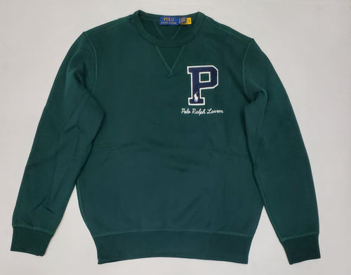 Nwt Polo Ralph Lauren Green P Crewneck Sweatshirt