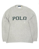 New Polo Big & Tall Grey Wool Spellout Sweater w/o Tag - Unique Style