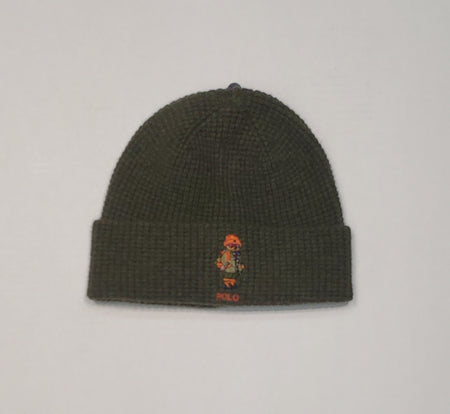NWT Polo Ralph Lauren Olive Hiker Polo Bear Skully - Unique Style