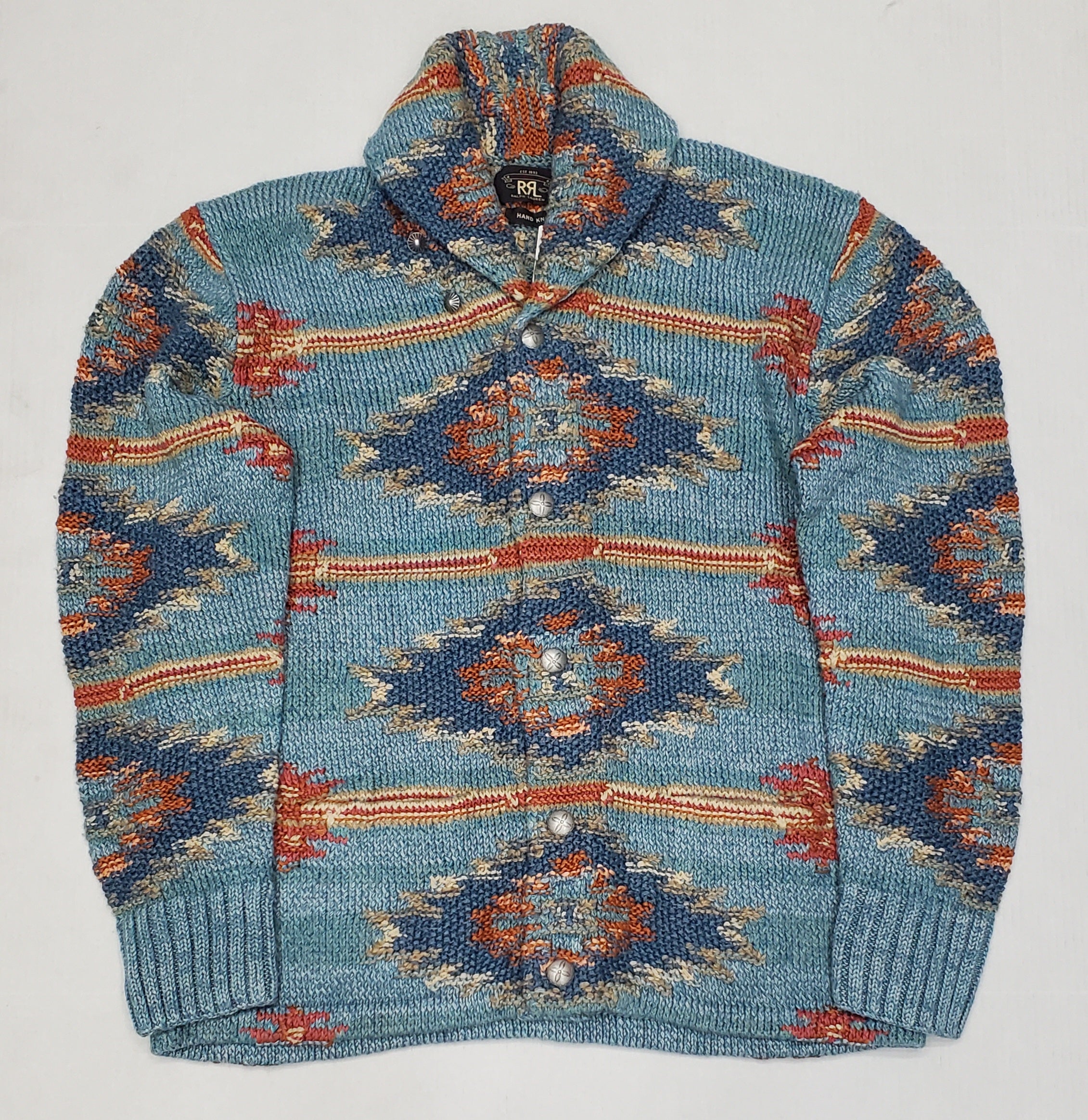 RRL Ralph Lauren Men's buy Button Aztec Sweater Size L