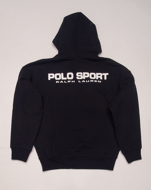 Nwt Polo Sport Black/White Spellout Relaxed Fit Hoodie