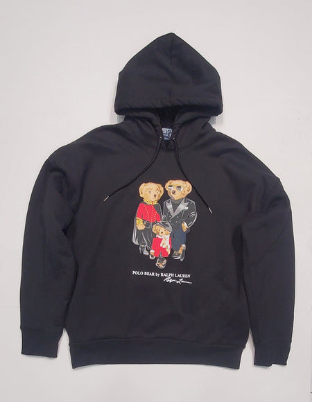 Nwt Polo Ralph Lauren Black Family Lined Fleece Teddy Bear Hoodie - Unique Style