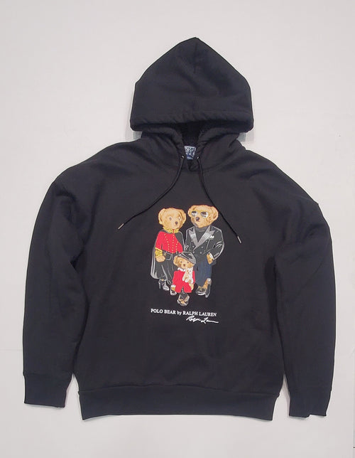 Nwt Polo Ralph Lauren Black Family Lined Fleece Teddy Bear Hoodie - Unique Style