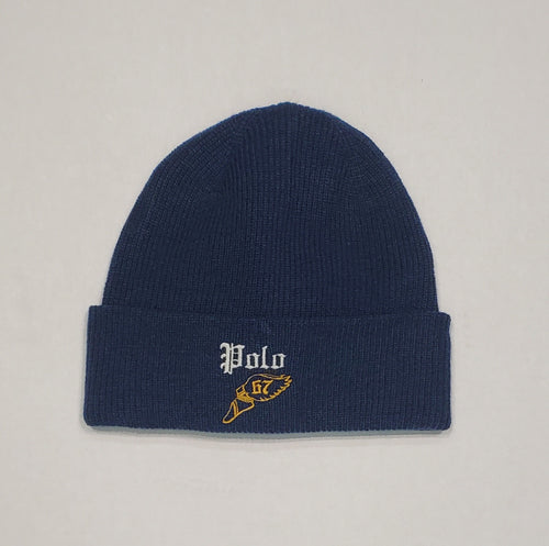 NWT Polo Ralph Lauren Blue Polo 67 Wing Foot Skully - Unique Style