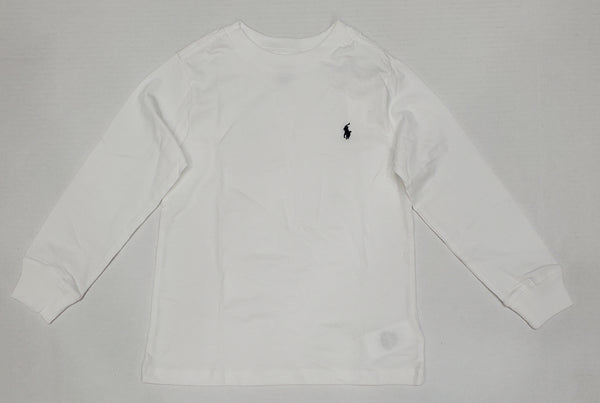 Nwt Kids Polo Ralph Lauren White Small Pony  L/S Tee (2T-7) - Unique Style