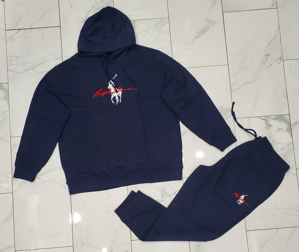 Nwt Polo Ralph Lauren Navy Signature Pullover Hoodie With Matching Joggers - Unique Style