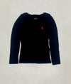 Nwt Girls Polo Ralph Lauren Black w/Pink Horse Small Pony L/S Tee (2T-7T)