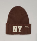 NWT Polo Ralph Lauren Brown NY Logo Patch and Script Skully - Unique Style