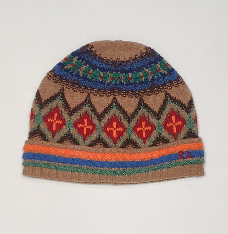 NWT Polo Ralph Lauren Natural Multi Textured Geometric Skully - Unique Style