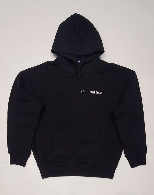 Nwt Polo Sport Black/White Spellout Relaxed Fit Hoodie