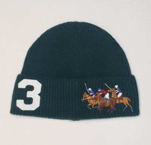 NWT Polo Ralph Lauren Green Triple Pony No. 3 Skully - Unique Style