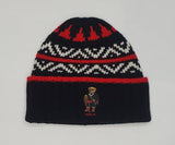 Nwt Polo Ralph Lauren Black/Red Snow Explorer Teddy Bear Skully