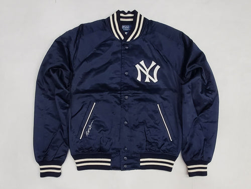 Nwt Polo Ralph Lauren Yankees Navy NY Satin Jacket