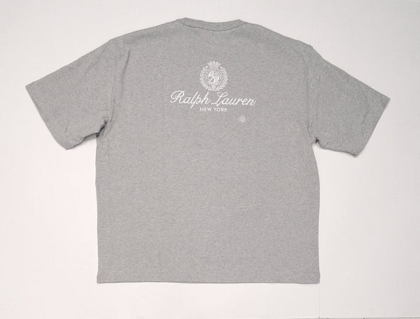 Nwt Polo Ralph Lauren Grey Heather Crest New York Relaxed Fit Tee
