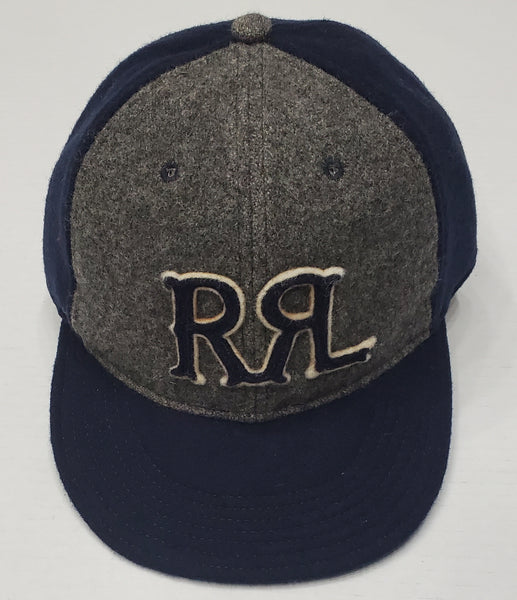 Nwt RRL Navy/Grey Wool Adjustable Strap Back - Unique Style