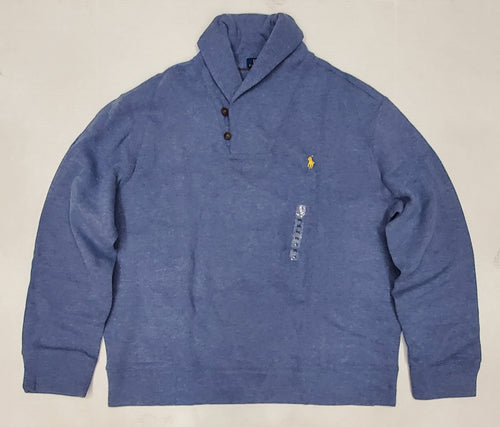 Nwt Polo Ralph Lauren Blue w/Yellow Horse Shawl Neck Sweater - Unique Style