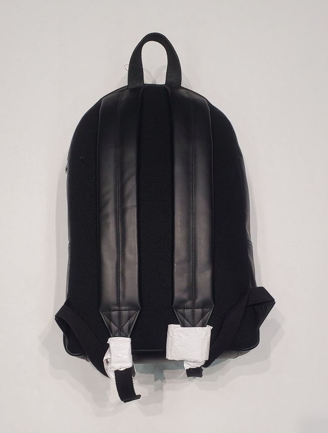 Nwt Polo Ralph Lauren Black Patches Leather/Wool Backpack