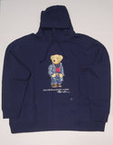 Nwt Polo Big & Tall Navy RL Denim Streetwear Style Teddy Bear Hoodie