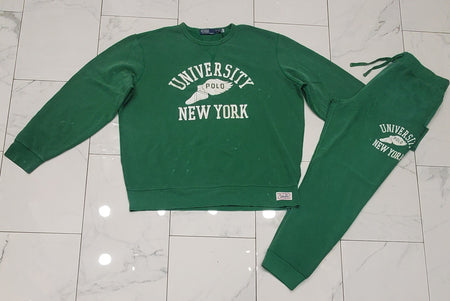 Nwt Polo Ralph Lauren Green Polo Sport Half Zip With Matching Joggers
