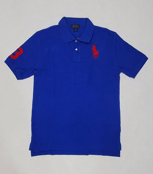 Nwt Kids Polo Ralph Lauren Royal/Red Big Pony Polo (8-20)