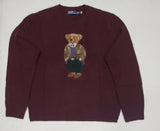 Nwt Polo Ralph Lauren Burgundy Heritage Bear Sweater - Unique Style