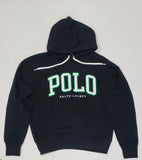 Nwt Polo Ralph Lauren Women's Spellout Black Hoodie