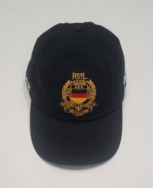 Nwt Polo Ralph Lauren Black Germany #26 Adjustable Strap Back Hat