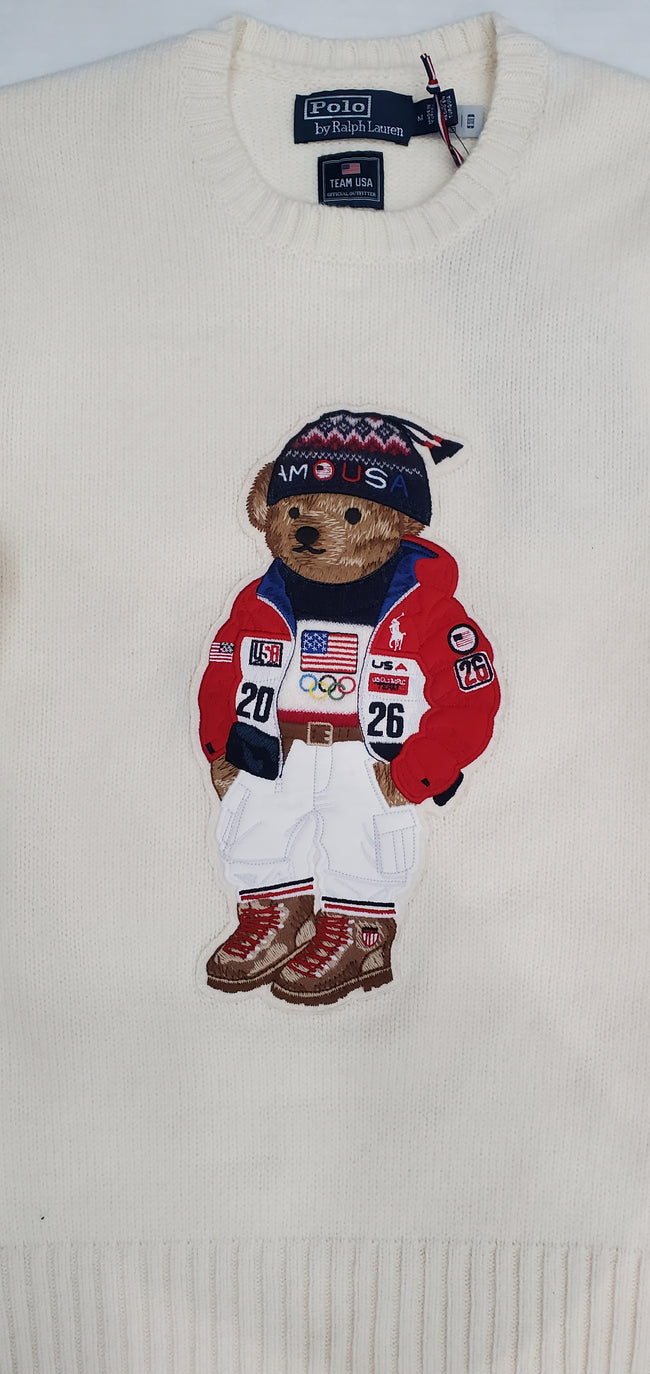 Nwt Polo Ralph Lauren Team USA Olympic Teddy Bear Sweater