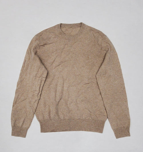 Polo Ralph Lauren Beige w/Beige Small Pony Wool Crewneck Sweater - Unique Style
