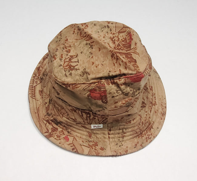 Nwt Polo Ralph Lauren Village Toile Print Bucket Hat