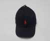 Nwt Polo Ralph Lauren Black Red Small Pony Hat